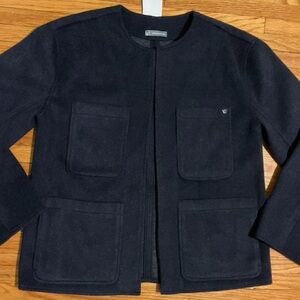 WIT & WISDOM RICH NAVY BLUE WOOLISH JACKET LADIES SZ M - BEAUTIFUL! NEW W/TAGS